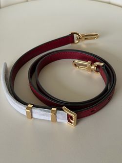 New Authentic Michael Kors Replacement Crossbody Bag Strap - Oxblood Red Gold