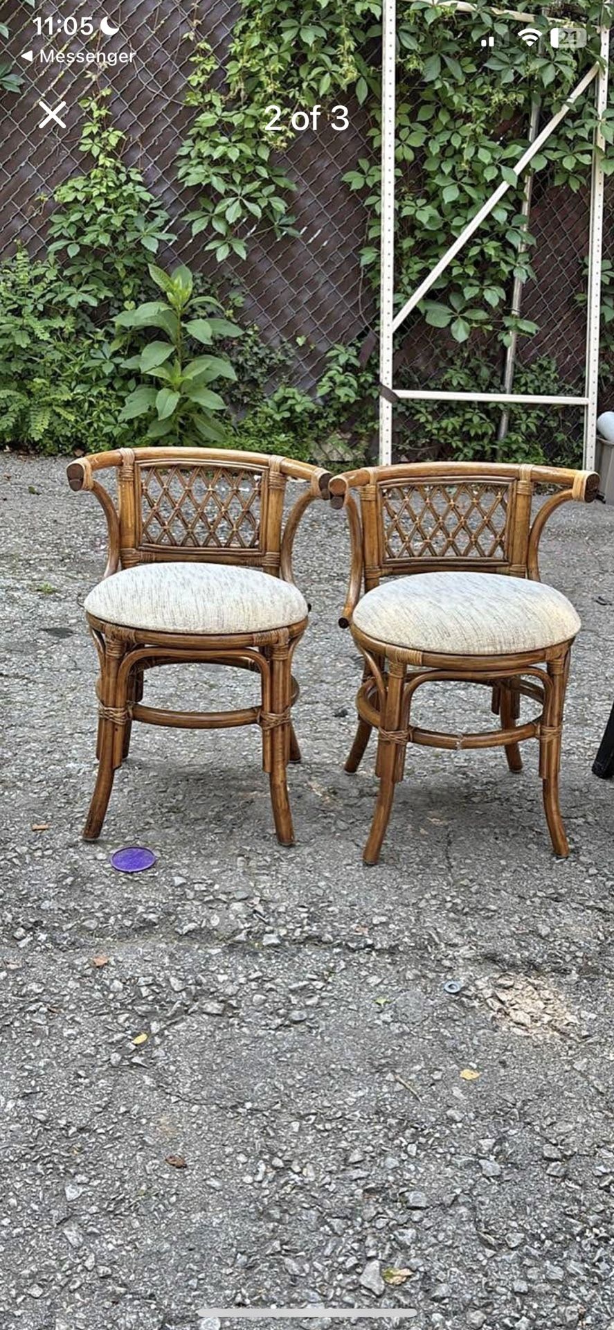 Rattan Chairs Set