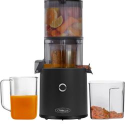 Omega Effortless Batch Cold Press Juicer - Hands Free Vegetable and Fruit Masticating Juicer Machine with 68-oz. capacity, Extra Large Hopper No-Prep 