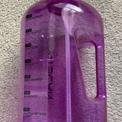 Big Water Bottle - 4.1 Liters/ 1.08 Gallons Purple - Gym Hike Walk Run Home Office - VITSCAN 