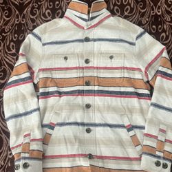 Club Room men's sherpa-lined striped shirt jacket