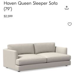 Brand New West Elm Haven 79” Sleeper Sofa