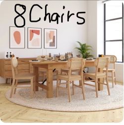 BRAND NEW 8 CHAIRS MODERN DESIGN (WOOD FRAME)