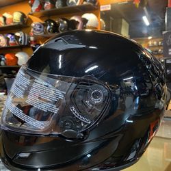 Motorcycle Helmet New Black Dot $90