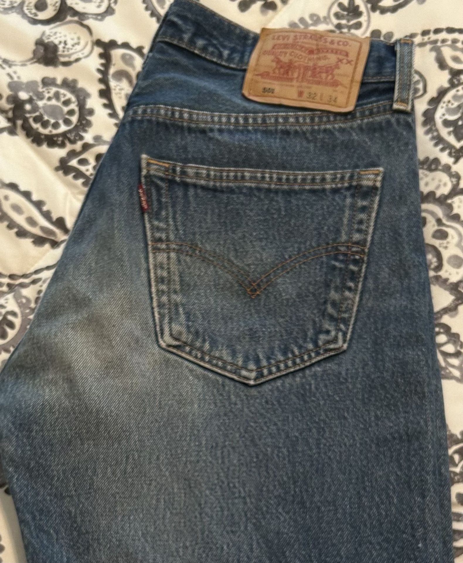 Men's Levi's 501 Denim Jeans 32X34 Made in Mexico Worn Distressed 💥Asking $24💥
