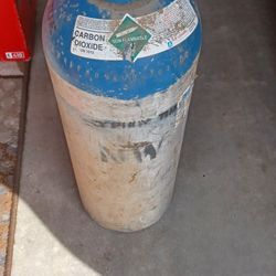 Carbon Dioxide Tank With Hose Partially Full