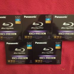 Panasonic BD-RE 50GB 5-Pack *NEW* $30