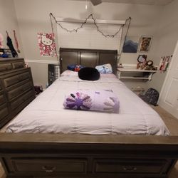 Bed Frame And Drawer Set