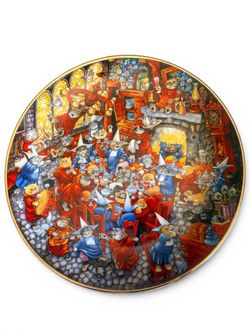 Vintage Bill Bell Fine Porcelain Decorative Cat Art Plates