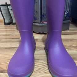 Purple And Teal Rain Boots Big Girls Size 2