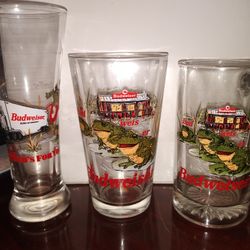 Vintage Budweiser Glasses 25 Years Old