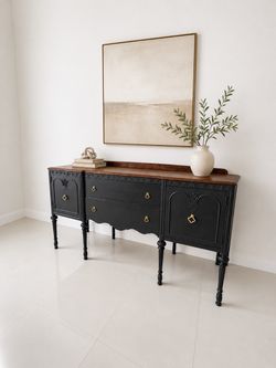 Restored White Furniture Co. Vintage Buffet Sideboard – Solid Wood