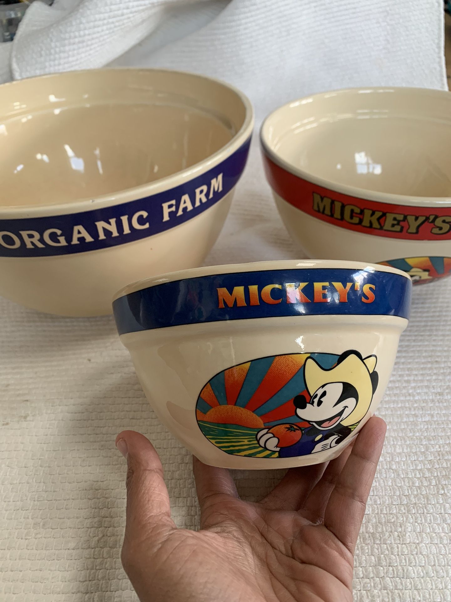 Vintage Mixing Bowl Set Disney mickey Mouse