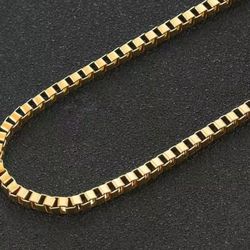 Men Or Women Necklace 18 K Golden Plated 