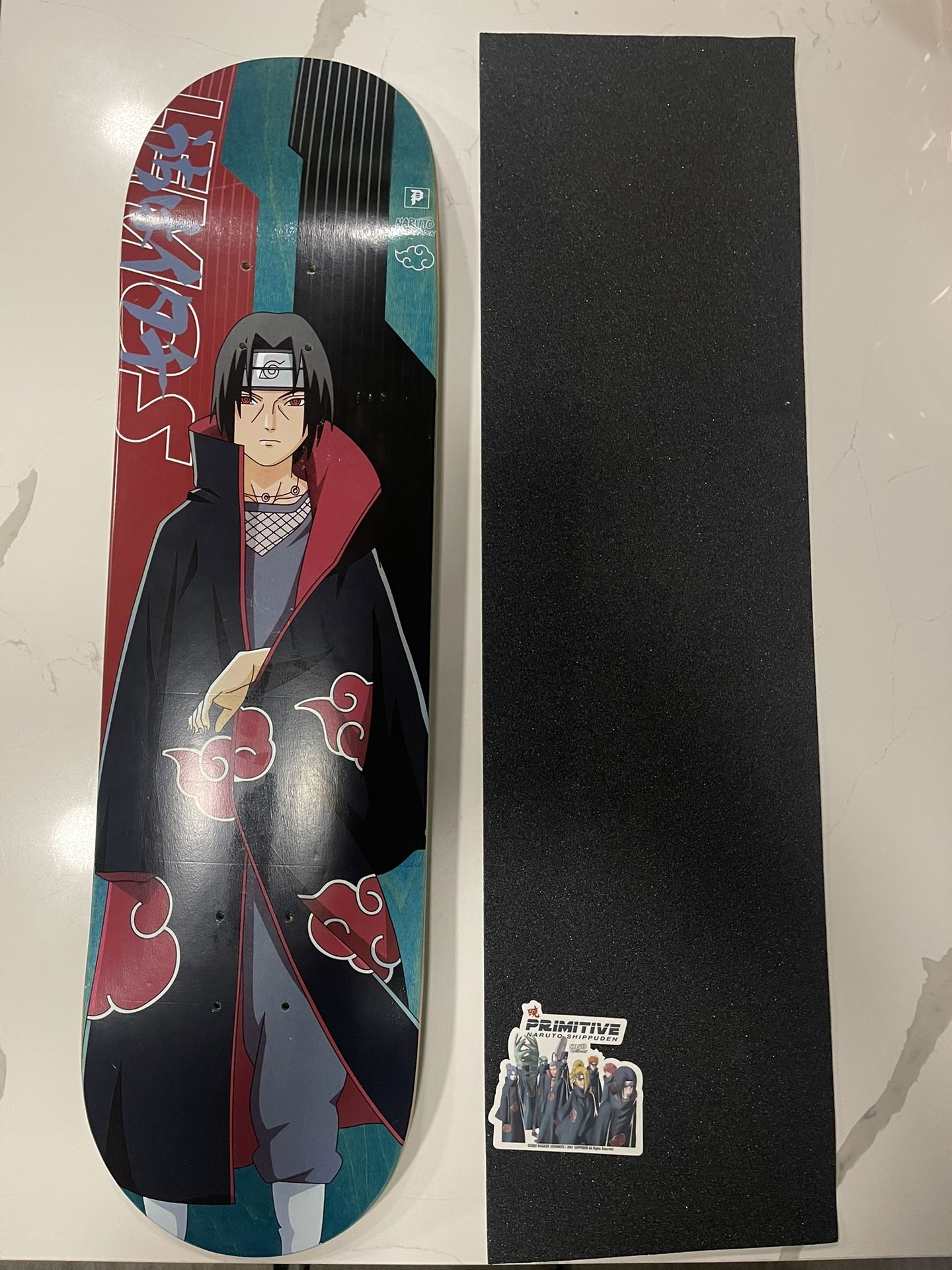 Primitive Skateboard Itachi Uchiha Deck - 8.125 With Grip Tape And Sticker (Read description)