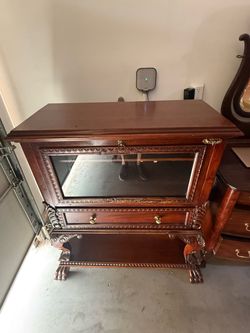 Very rare antique vintage desk The wido: 38” inches Deep: 17” inches High: 48” inches