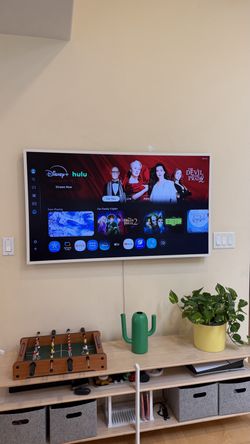 Samsung 55-inch The Frame TV (2024) + White Bezel & Rotating Mount