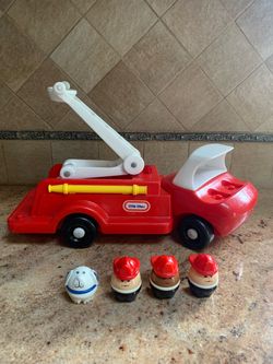 Vintage Little Tikes Fire Truck with Figures