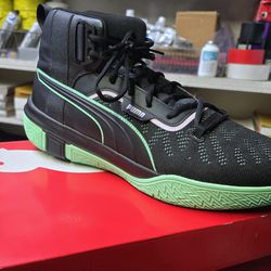 Puma Black and Mint High Tops size 14 Men