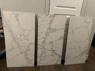 Three Pieces Of 24”x48” Rectified Porcelain Tile, Prexious Mountain Thunder- Matte