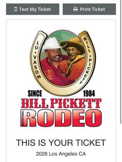 Bill Pickett Invitational Rodeo ticket