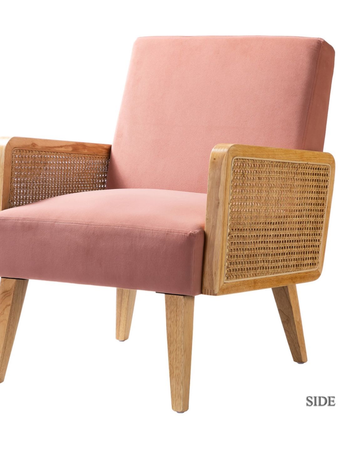 Pink Cane accent chair
