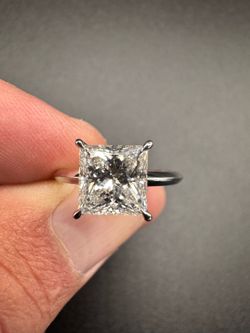 💎 IGI Certified 2+ cttw Princess Cut Lab Diamond Ring | Retail $5,000+ • Only $1,650