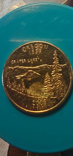 USA 2025  D  , OREGON  STATE QUATER, GOLDEN COLOR ,AN ERROR  COIN.