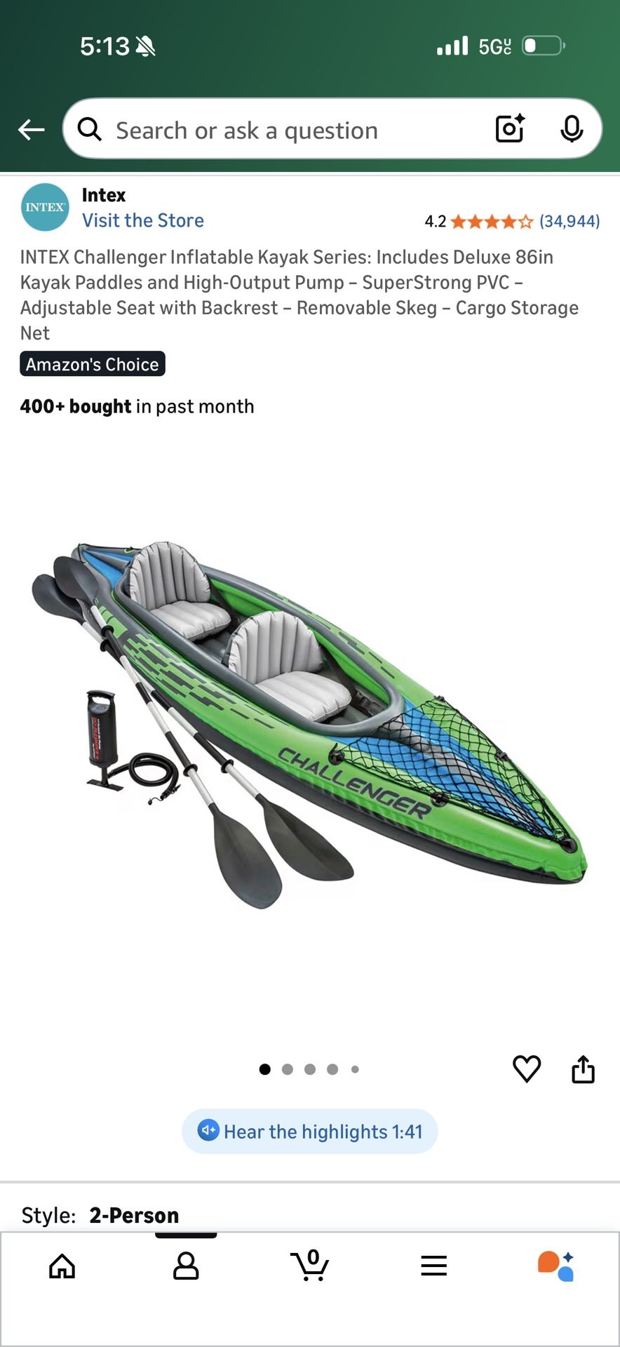 INTEX Challenger Inflatable Kayak