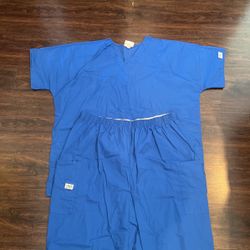 Mens Blue All uniform Wear Scrubs Worn Once XL 2XL