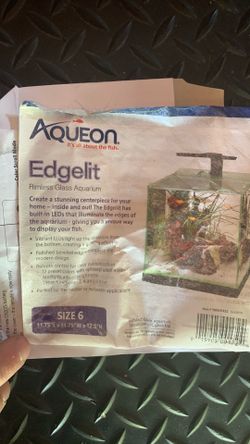 Edgelit Clear cube all glass LED lit fish tank