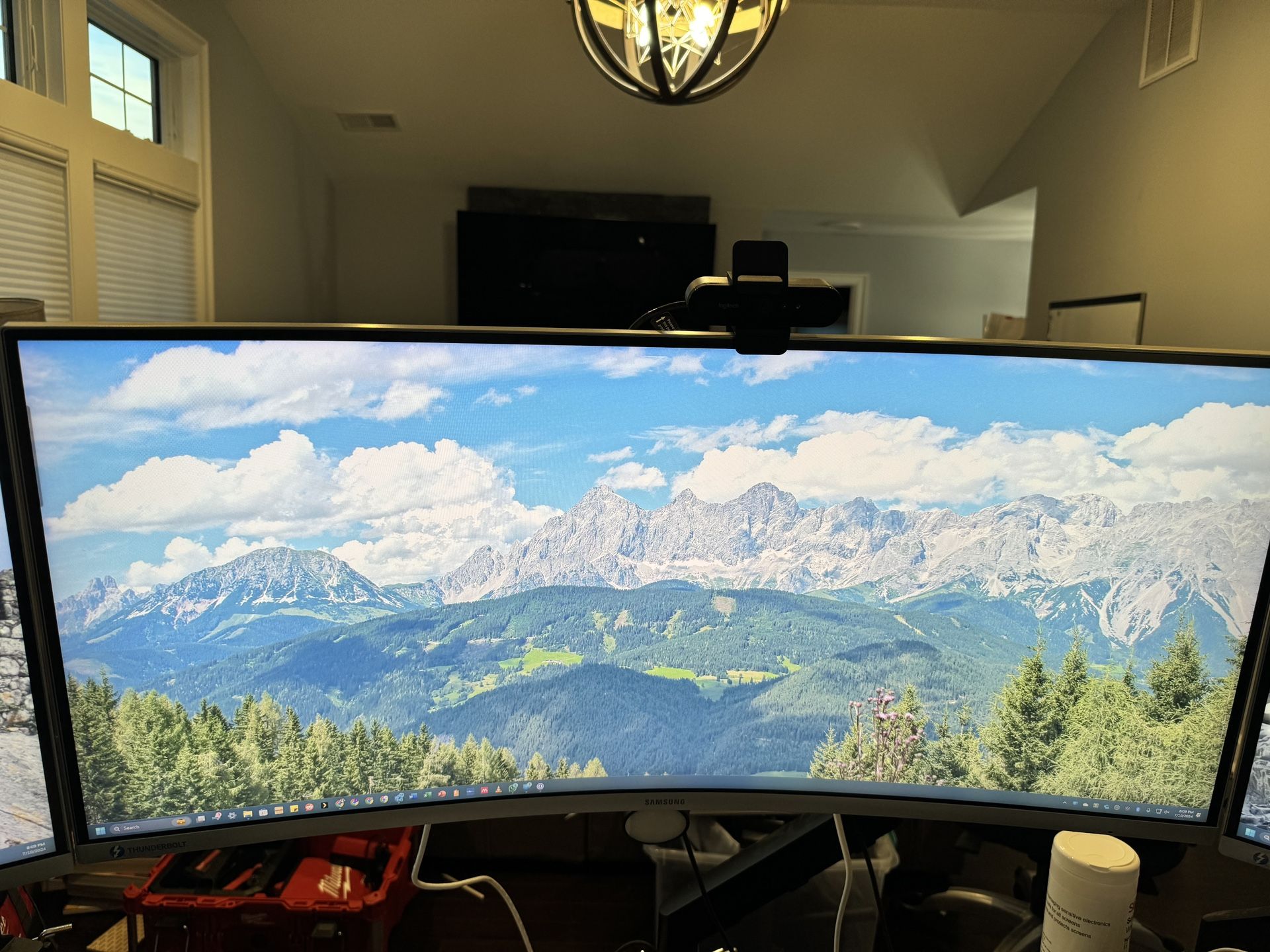 THREE Used Samsung 34" ViewFinity CJ791 UltraWide Curved QHD Monitors With Thunderbolt 3