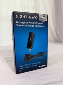 NETGEAR NIGHTHAWK blazing-Fast WiFi 6/6E Speeds AXE3000 WiFi USB Adapter