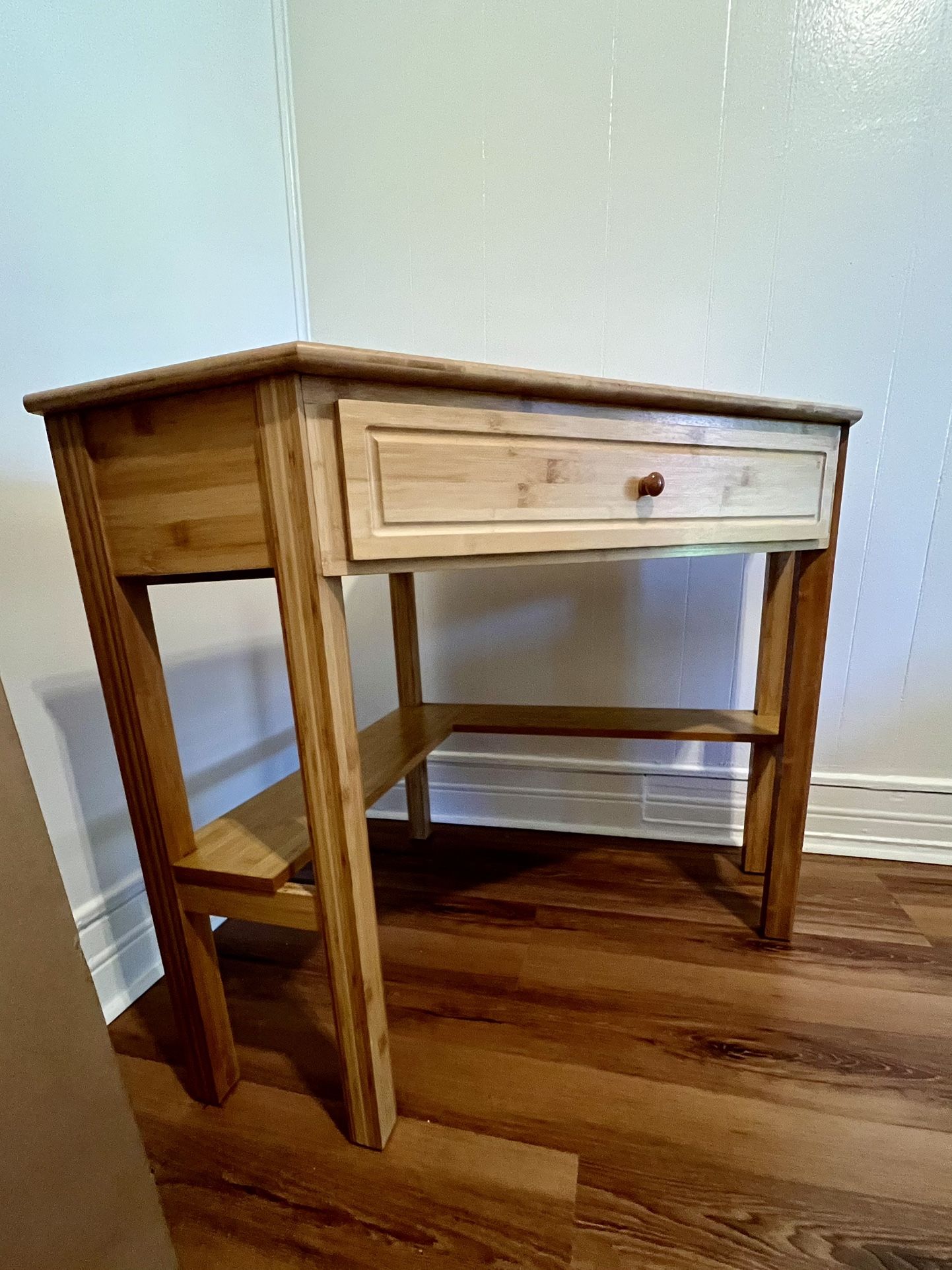 Solid Wood Corner Desk With Drawer 
