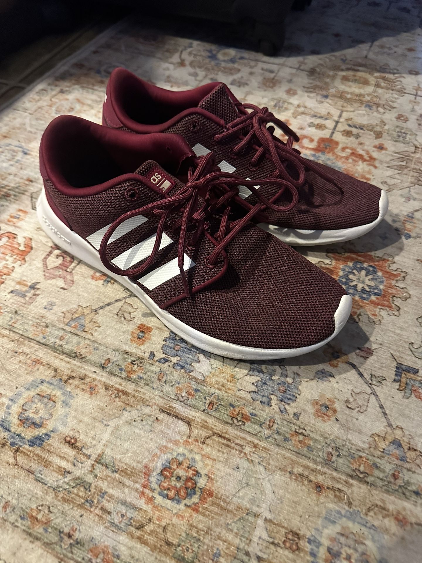 Adidas Womens Cloudfoam QT Racer BC0006 Red Running Shoes Sneakers Size 8