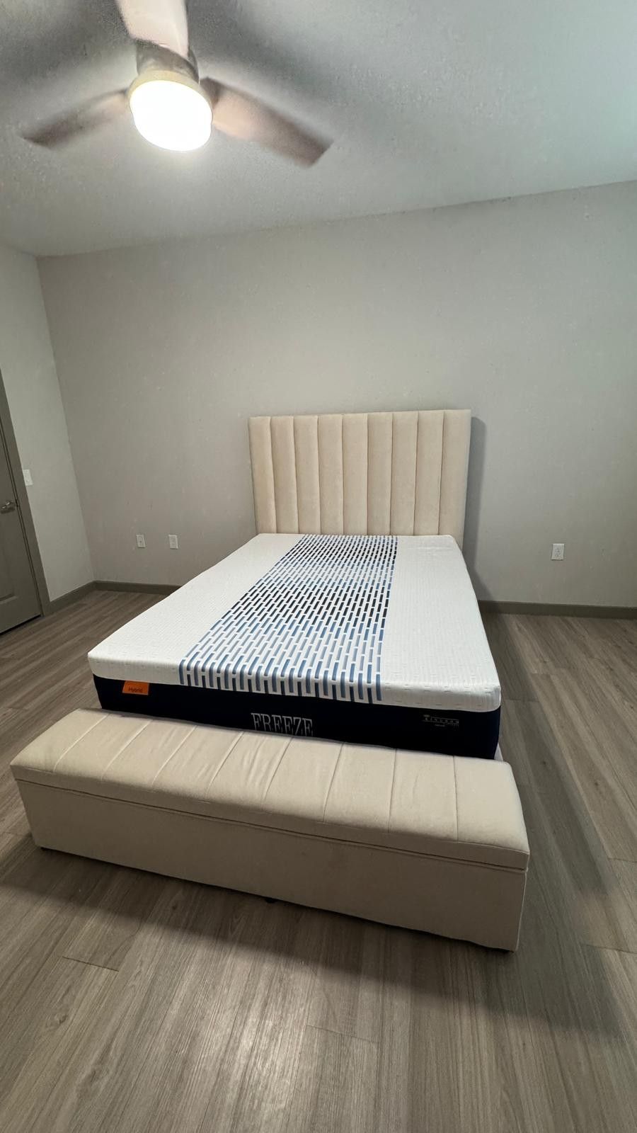 Queen Bed With Matress and Bench
