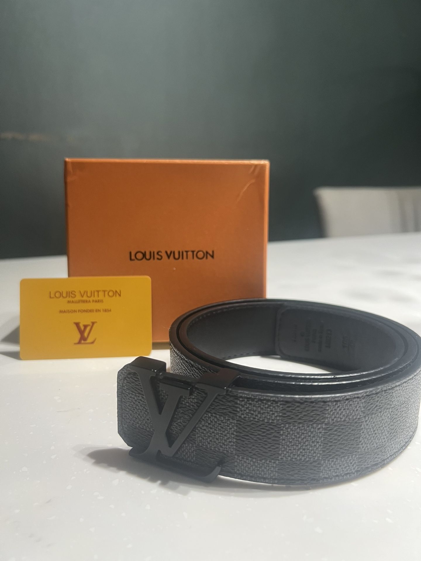 Louis Vuitton Belt In All Black Monogram