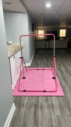Pink Kids Gymnastics Kip Bar with Mat