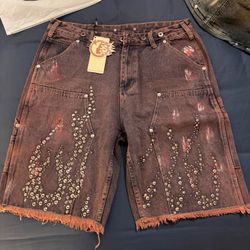 Hellstar Studded Denim Jorts 