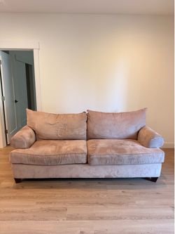 Plush comfortable used sofa loveseat