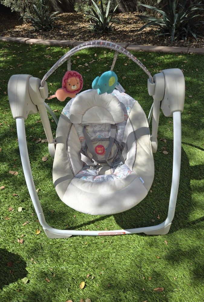 NEW Ingenuity Portable Baby Swing - Cozy Kingdom