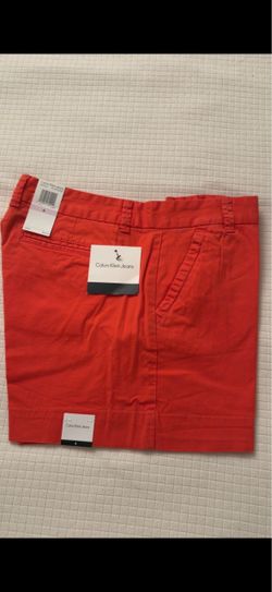 Calvin Klein Jeans Orange Shorts Size 6 NWT