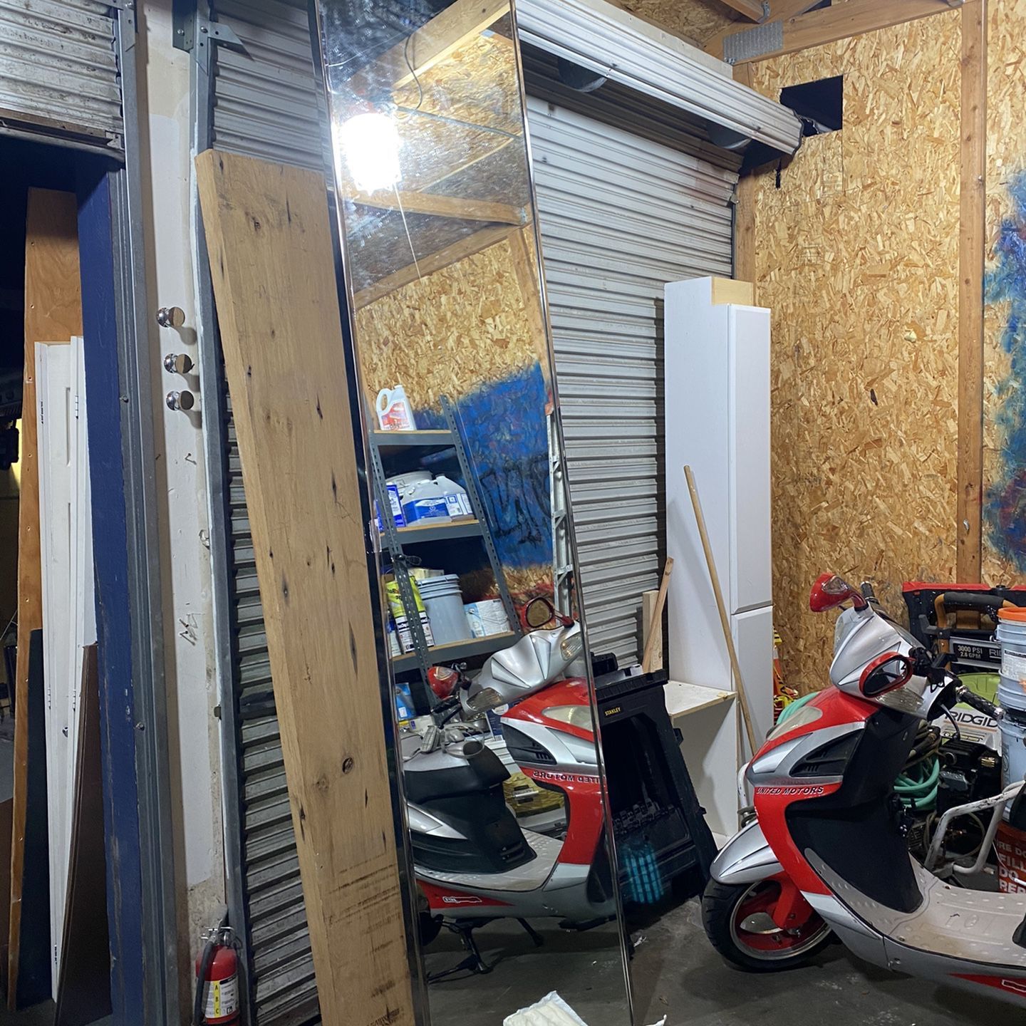 10’ Tall Mirror With Chrome Trim