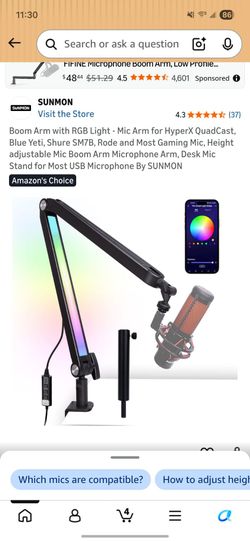Boom Arm with RGB Light