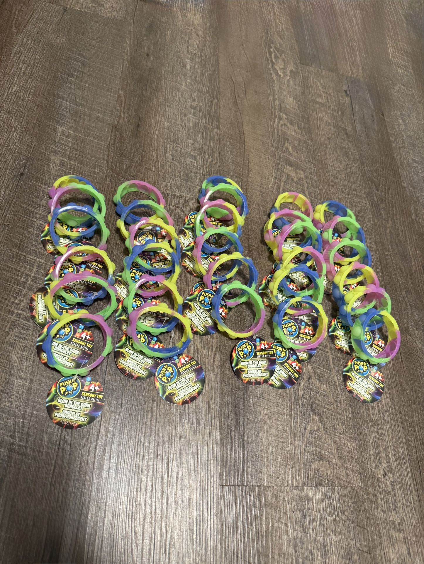 30 Pop Fidget Bracelets