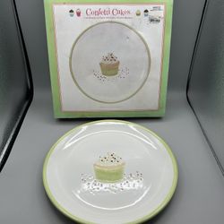 Oneida Confetti Cake Celebration Plate with Dry Erase Marker.  Perfect Condition!