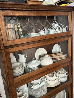 beautiful oak barrister bookcase