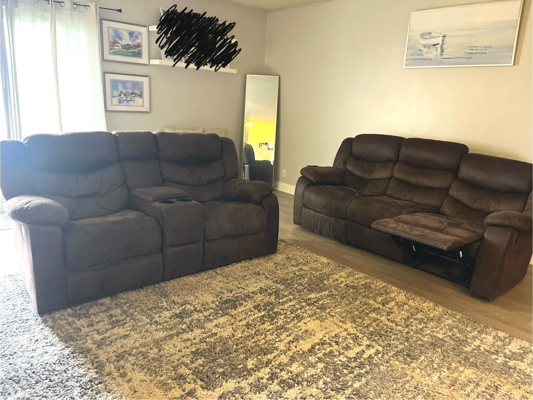 Two Recliner Couches