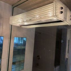 2 Glass Art Deco Vintage Bathroom Lights 