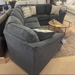 4 Pcs Large Sectional Sofa Couch With İnterest Free Payment Options Tracling Slate